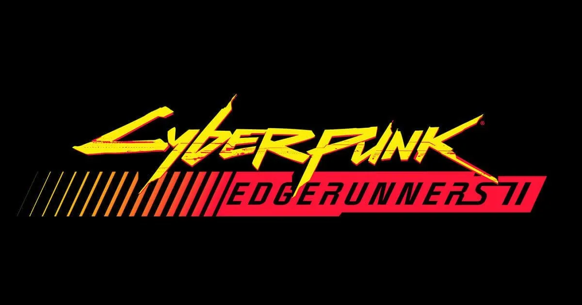 Logotipo oficial de Cyberpunk: Edgerunners II sobre fondo negro