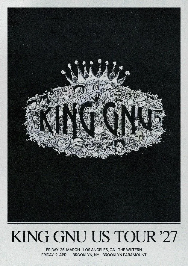 King Gnu, la banda de los temas de Jujutsu Kaisen y Banana Fish, ofrecerá sus primeros conciertos propios en Estados Unidos