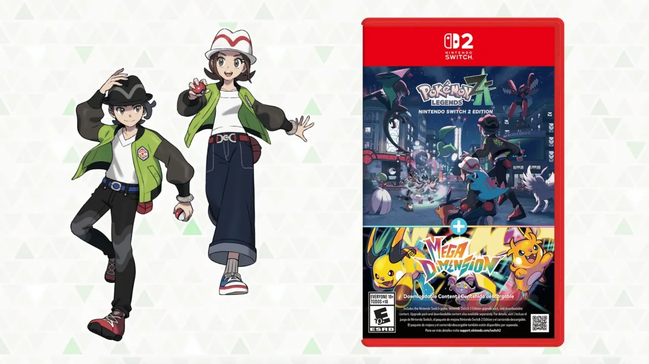Los protagonistas de Pokémon Legends: Z-A, chico y chica, con sus chaquetas verdes
